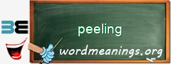 WordMeaning blackboard for peeling